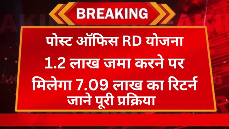 पोस्ट ऑफिस RD योजना: 1.2 लाख जमा करने पर मिलेगा 7.09 लाख का रिटर्न 8 Add a heading 12
