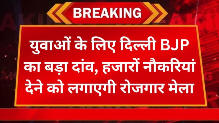 Delhi Job Fair : युवाओं के लिए दिल्ली BJP का बड़ा दांव, हजारों नौकरियां देने को लगाएगी रोजगार मेला 7 Add a heading 33